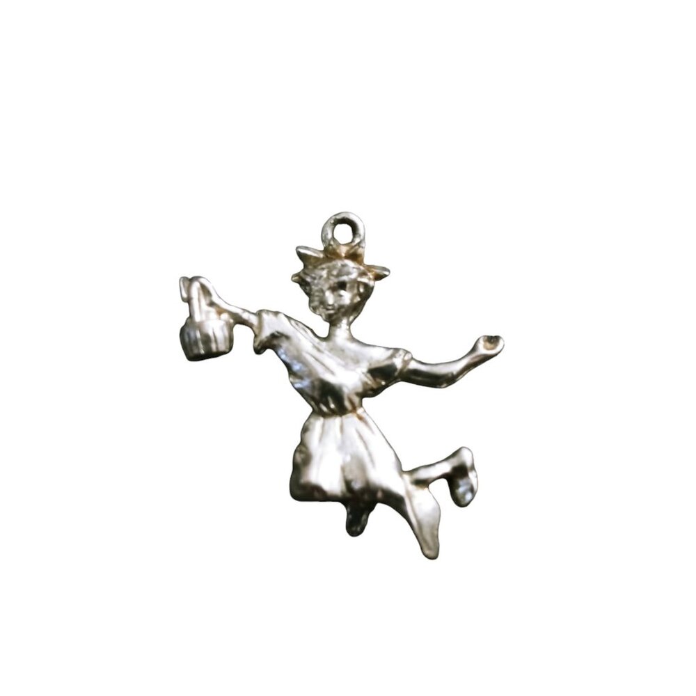 Vintage Rare Flower Girl Bracelet or Necklace Charm Good Condition Clean